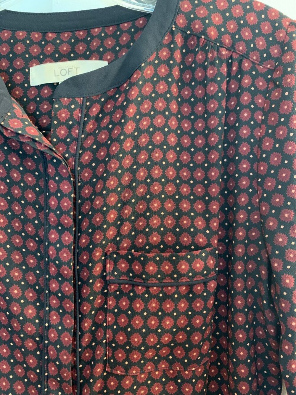 Ann Taylor Loft Foulard Print Blouse - Picture 3 of 5